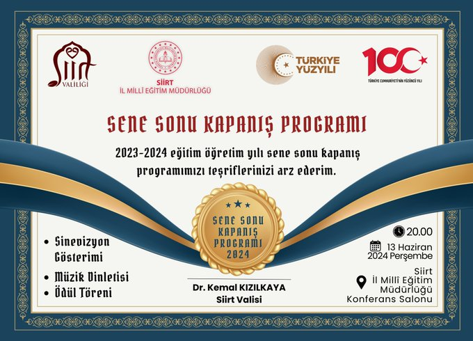 Siirt Milli Eğitimden Kapanış Programı | Siirt Olay Haber Siirt Milli Eğitimden Kapanış Programı | Siirt Olay Haber