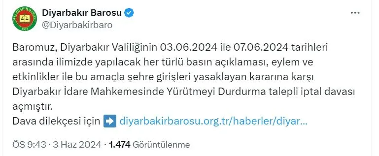 "Barodan Sert Hamle: Diyarbakır Valiliği'ne Karşı Dava Açılıyor!" | Siirt Olay Haber