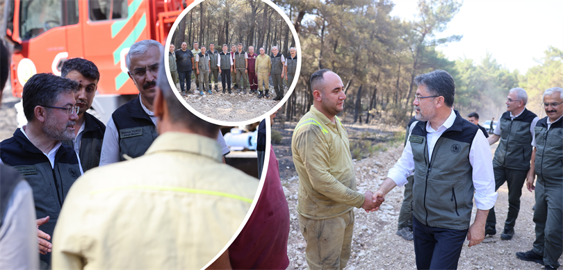 Bakan Yumaklı, İzmir’de Yangın Bölgesinde Açıklamalarda Bulundu