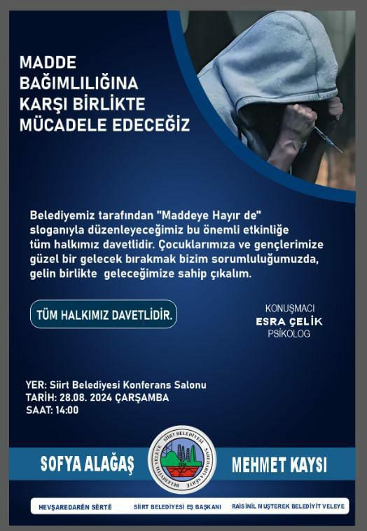 Siirt’te Maddeye Dur Etkinliği