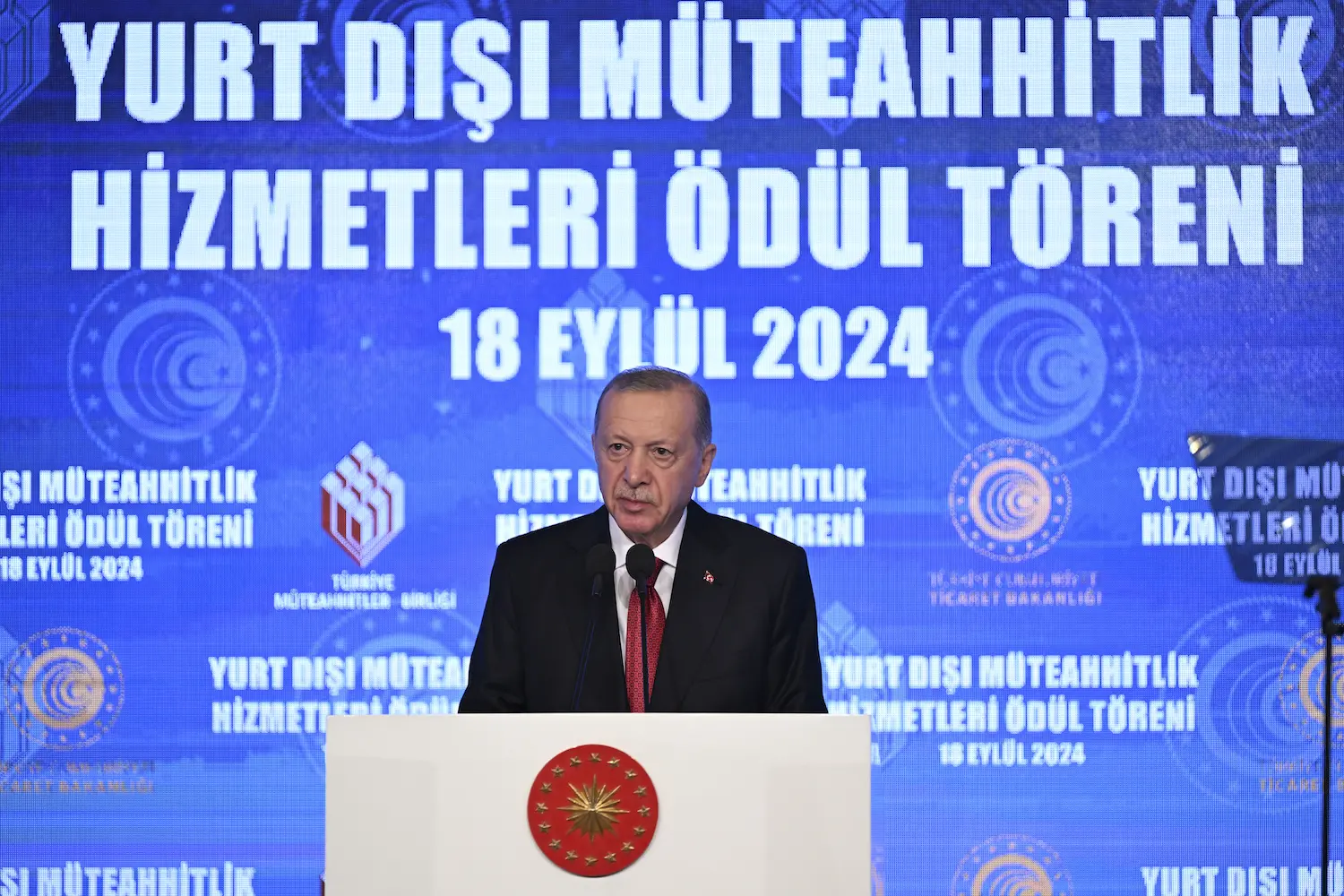 Cumhurbaşkanımız Erdoğan, Yurtdışı Müteahhitlik Hizmetleri Başarı Ödülleri Töreni’nde konuştu