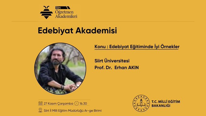Siirt Edebiyat Akademisi Prof. Dr. Erhan Akın’ı Ağırlıyor