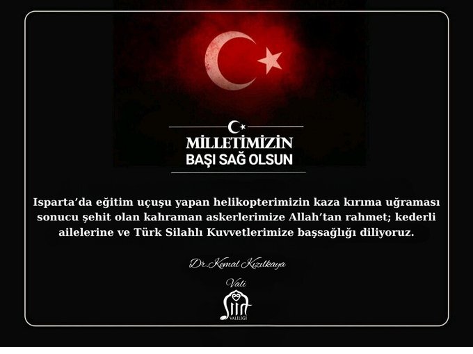 Siirt Valisi: Milletimizin Başı Sağ Olsun