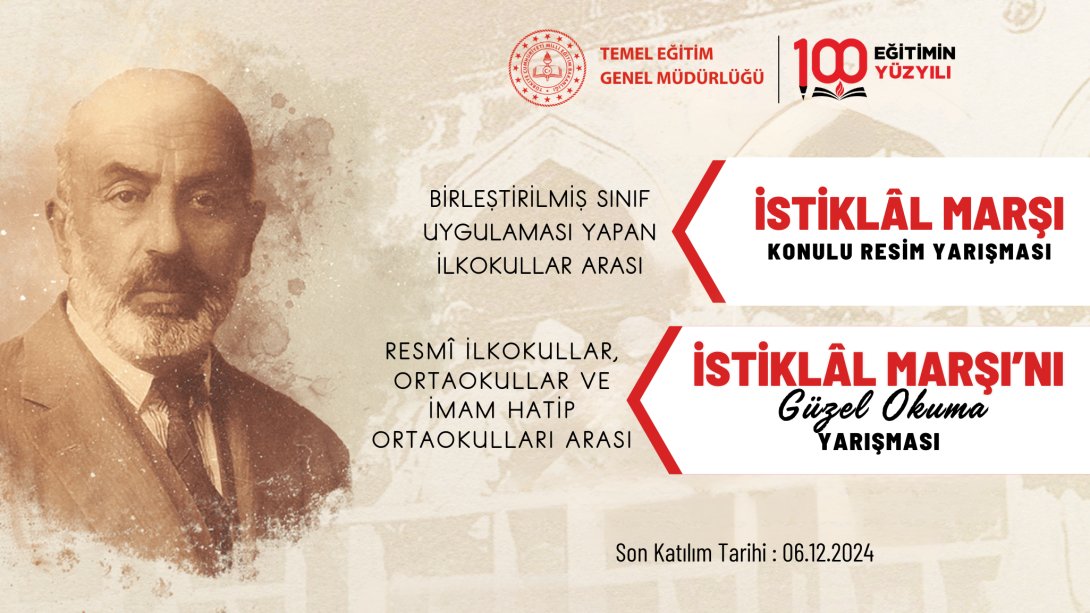 Siirt’te İstiklal Marş’ ını Güzel Okuma ve Resim Yarışması Duyurusu