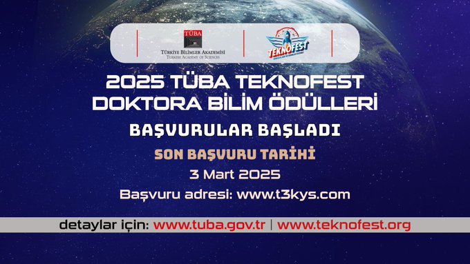 Siirt Üniversitesi: TÜBA-TEKNOFEST Doktora Bilim Ödülü Başvuruları Başladı