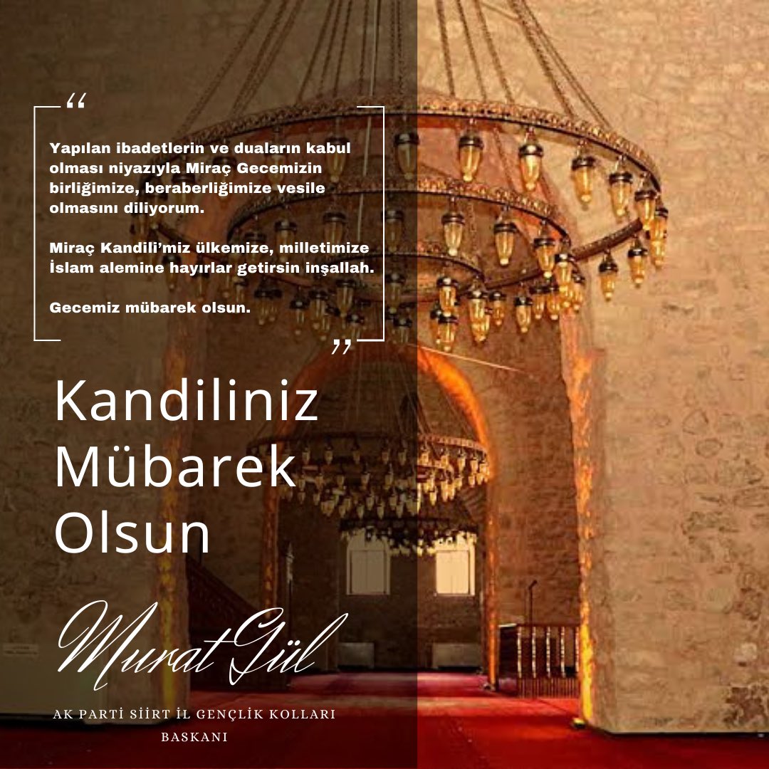 AK Parti Siirt Gençlik Kollarından Kandil Mesajı