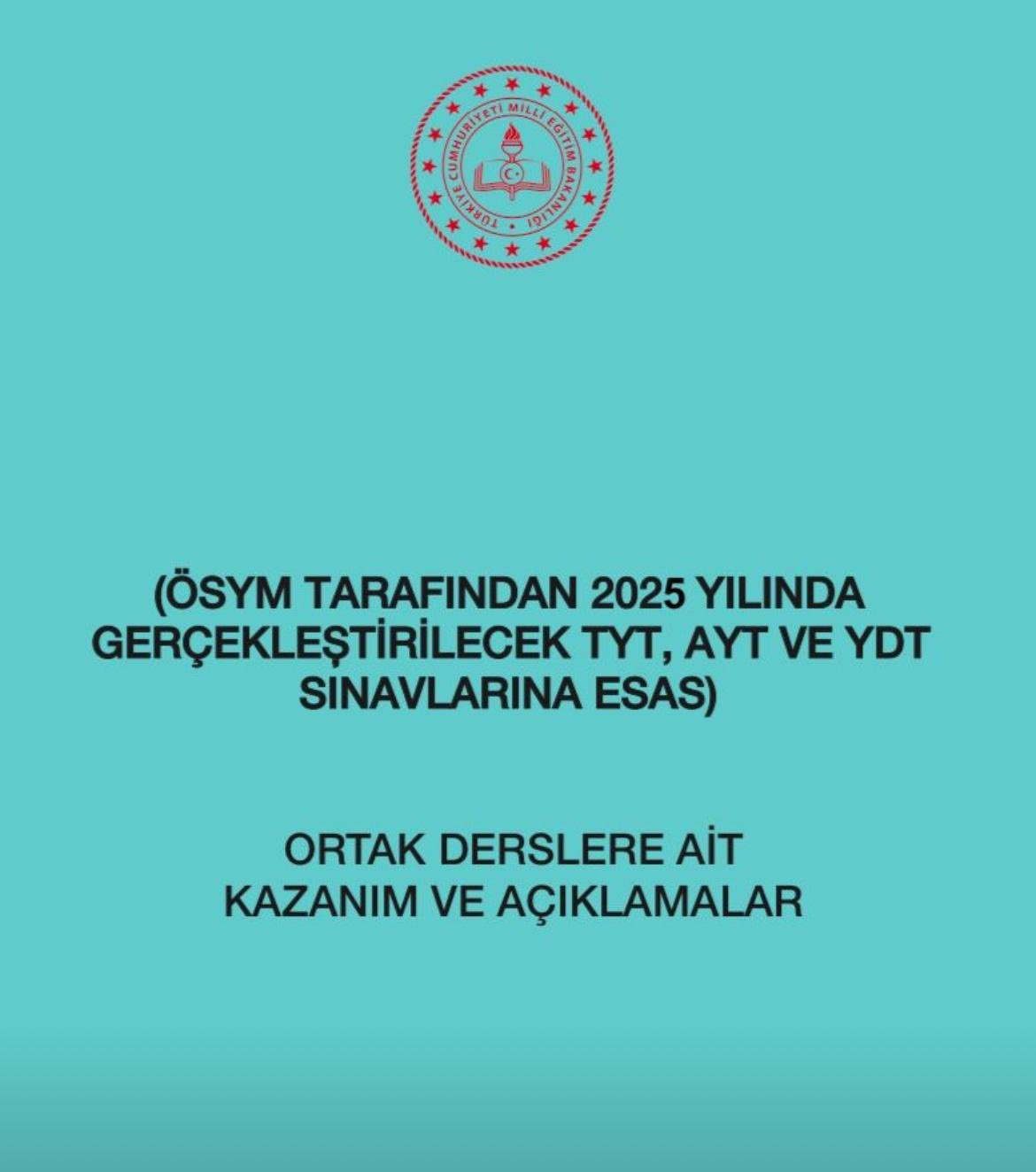 Siirt İl Milli Eğitim Müdürlüğü’nden YKS 2025 Konu ve Kazanım Duyurusu