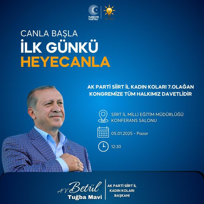 Siirt Kadın Kollardan 7. Olağan Kongresine Davet