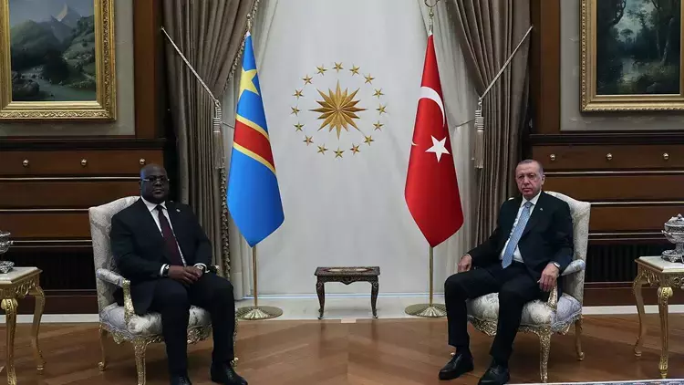 Cumhurbaşkanı Erdoğan, Kongo Demokratik Cumhuriyeti Cumhurbaşkanı Tshisekedi ile görüştü