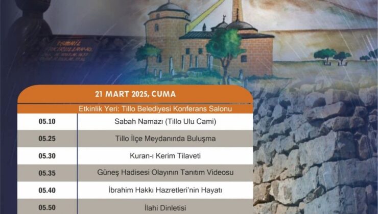 TİLLO GÜNEŞ HADİSESİ PROGRAMI AÇIKLANDI | Siirt Olay Haber